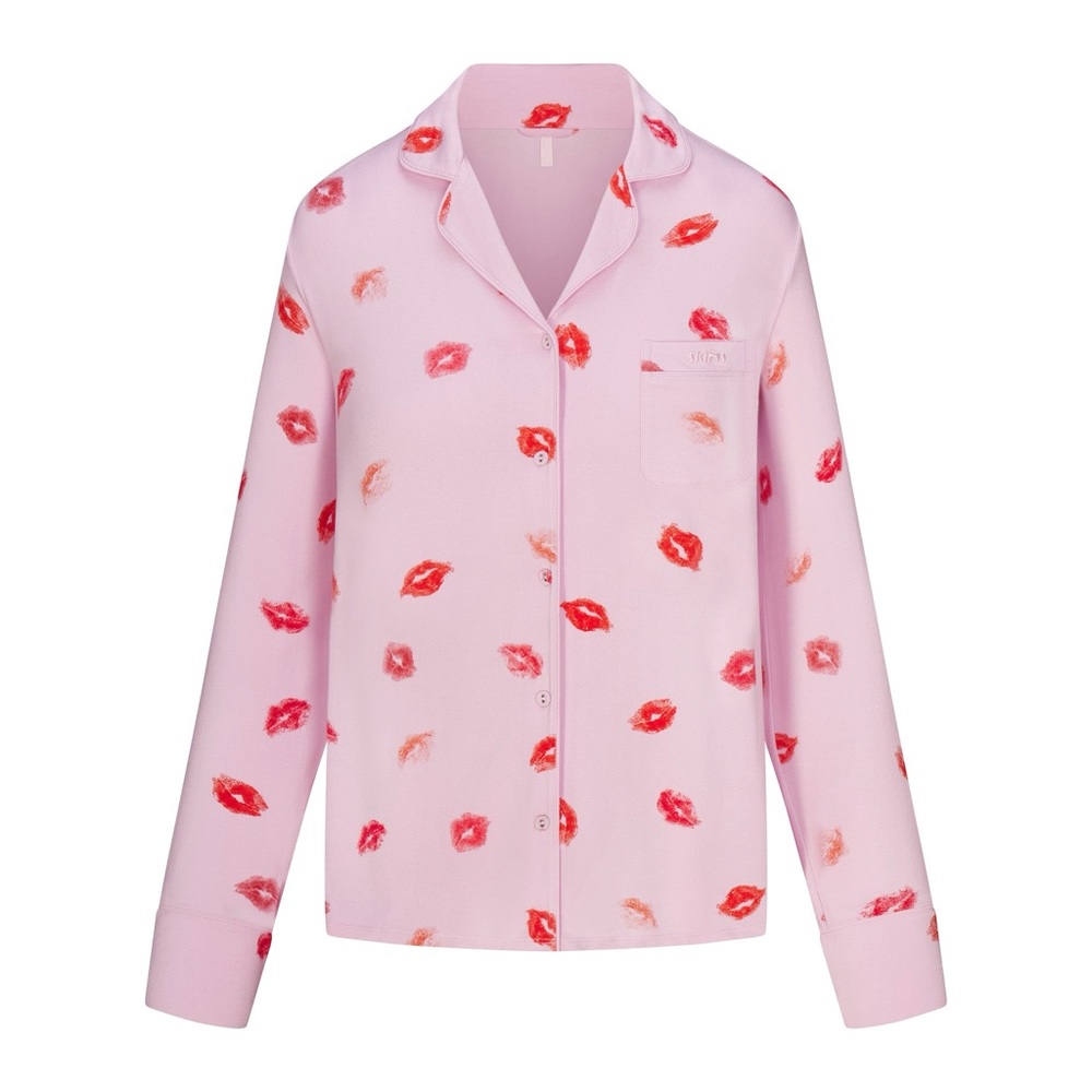 Skims cherry blossom lipstick pajama sleep set - Picture 6 of 7
